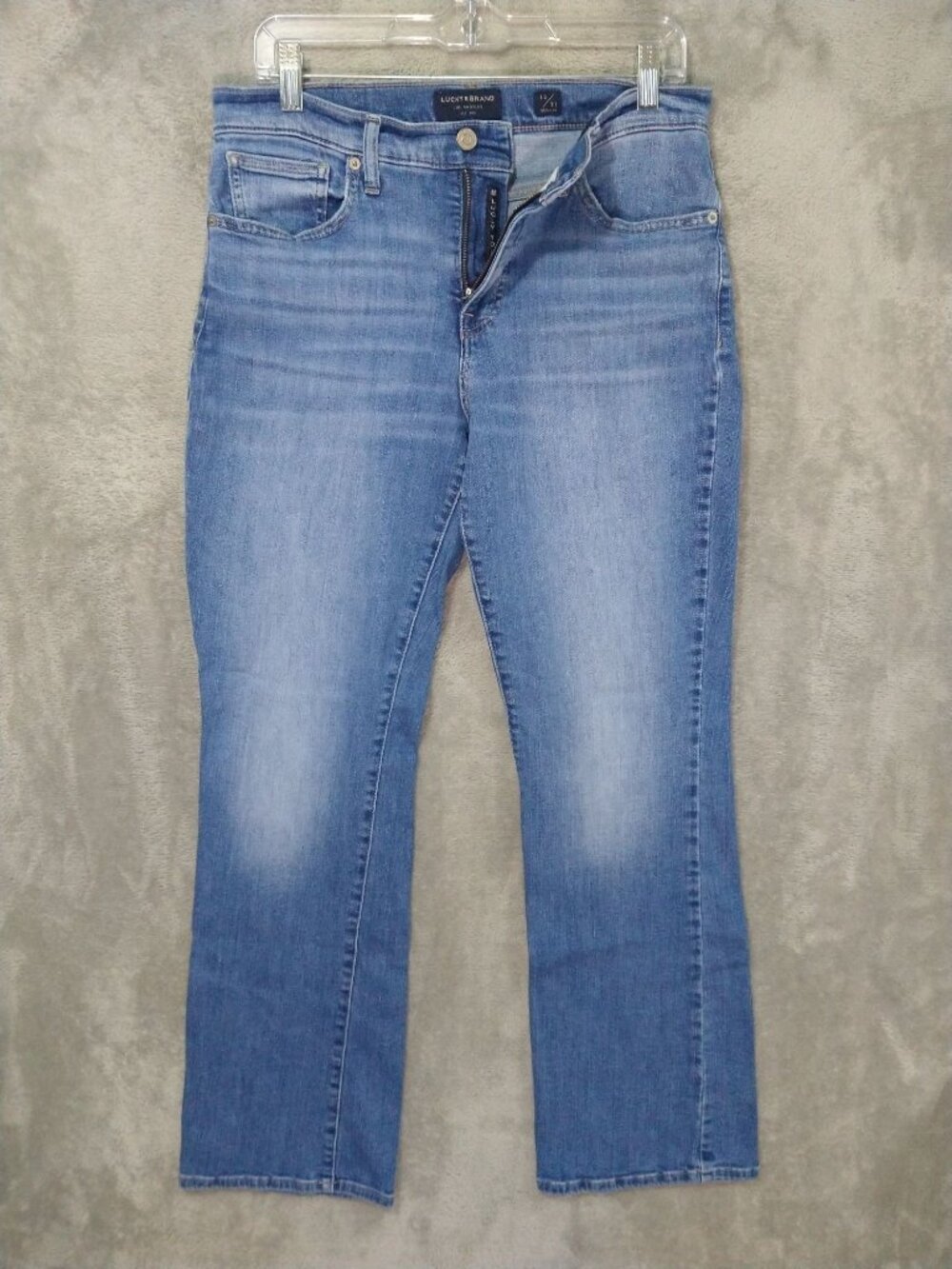 Lucky Brand Jeans Womens 12/31 Blue Denim Boot Ava Mid Rise Stretch Medium Wash